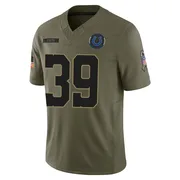 Olive Youth Rob Carter Jr. Indianapolis Colts Limited Sr. 2025 Salute to Service Jersey