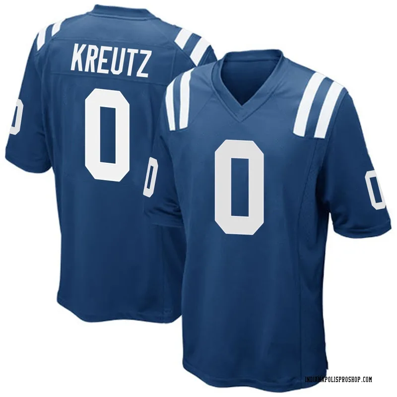 Royal Blue Men's Josh Kreutz Indianapolis Colts Game Team Color Jersey