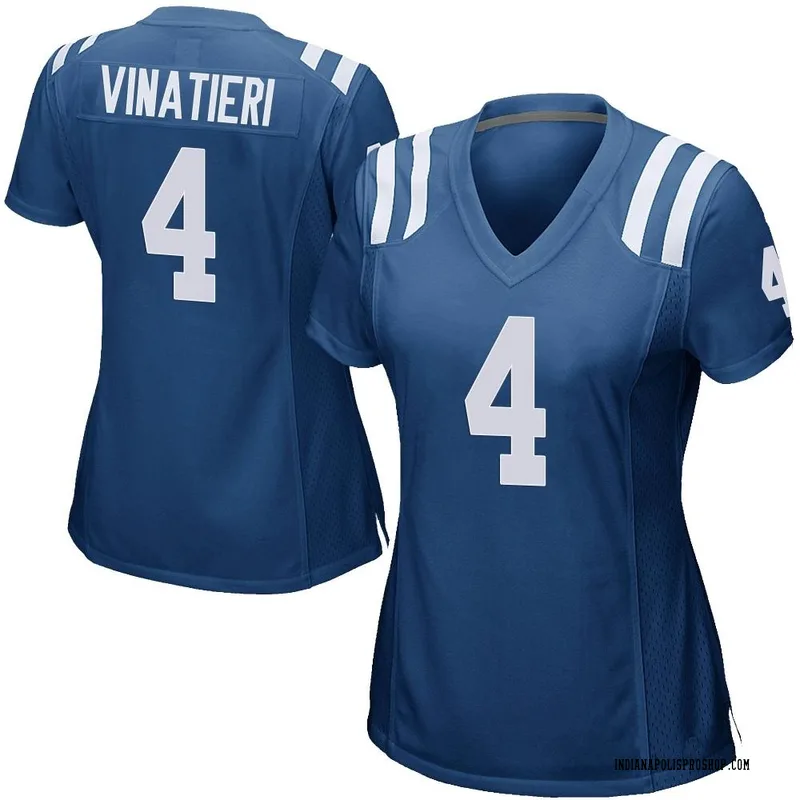 Royal Blue Women's Adam Vinatieri Indianapolis Colts Game Team Color Jersey