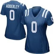 Royal Blue Women's Nasir Adderley Indianapolis Colts Game Team Color Jersey