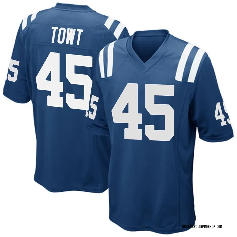 Royal Blue Youth Carson Towt Indianapolis Colts Game Team Color Jersey