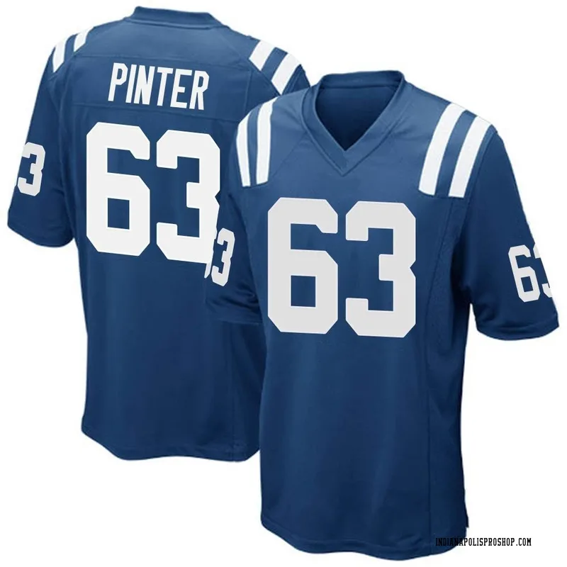 Royal Blue Youth Danny Pinter Indianapolis Colts Game Team Color Jersey