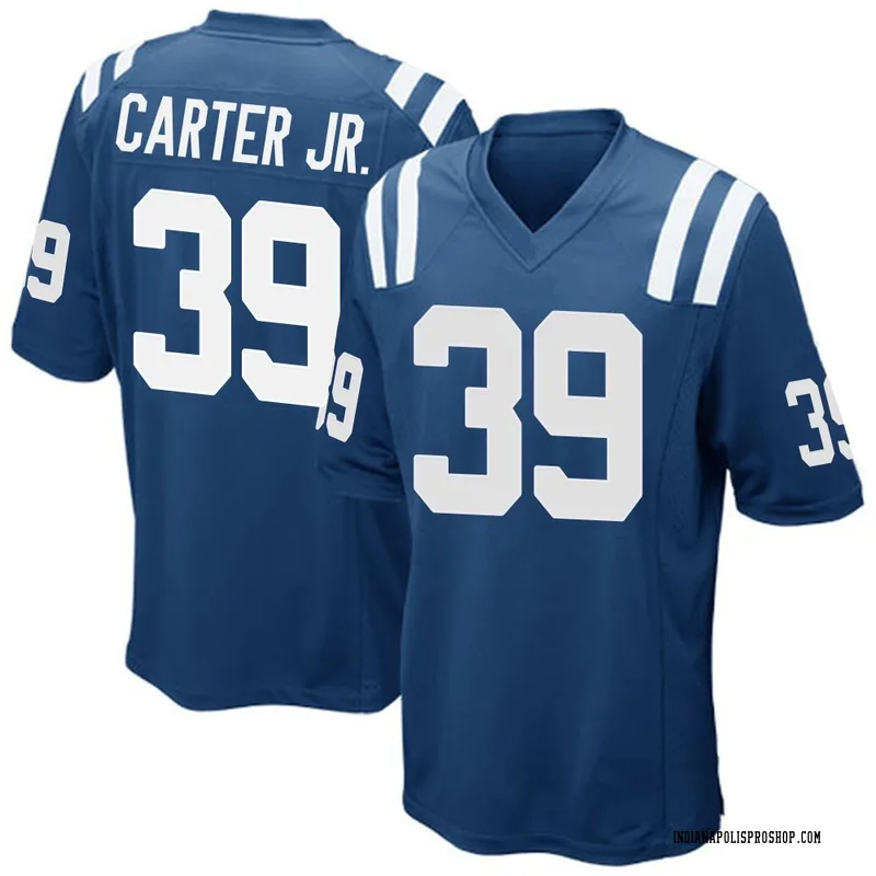Royal Blue Youth Rob Carter Jr. Indianapolis Colts Game Team Color Jersey