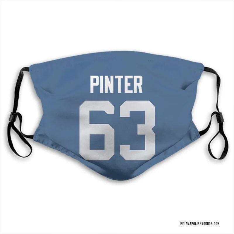 Royal Danny Pinter Indianapolis Colts Washable & Reusable Face Mask With PM2.5 Filter