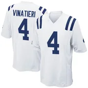 White Youth Adam Vinatieri Indianapolis Colts Game Jersey