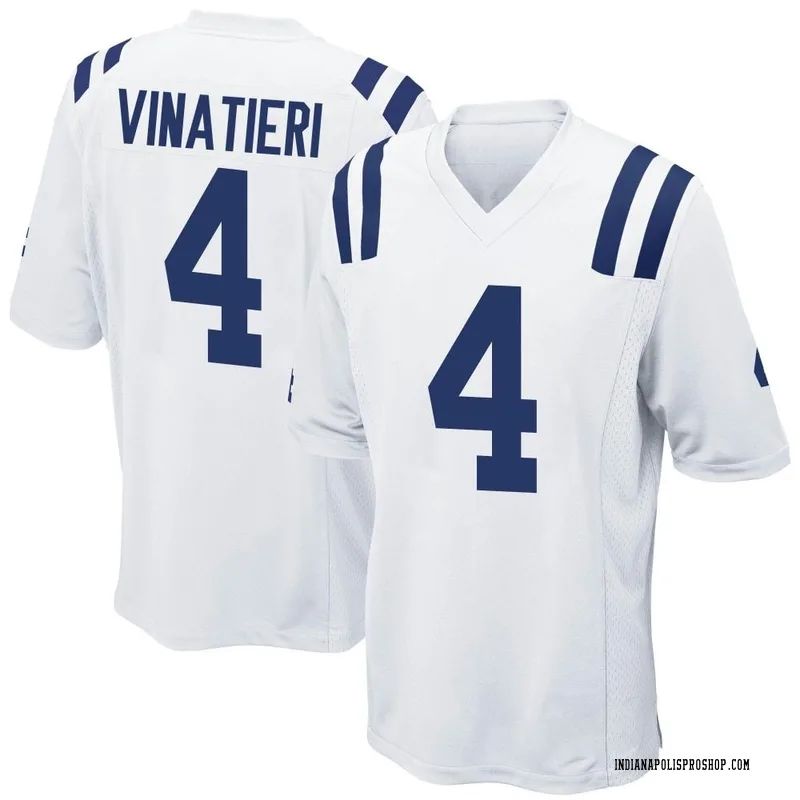 White Youth Adam Vinatieri Indianapolis Colts Game Jersey