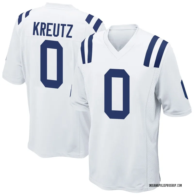 White Youth Josh Kreutz Indianapolis Colts Game Jersey
